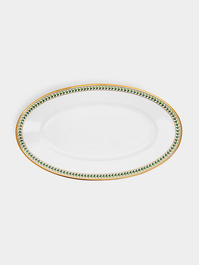 Augarten - Leafed Edge Hand-Painted Porcelain Large Serving Platter -  - ABASK - 