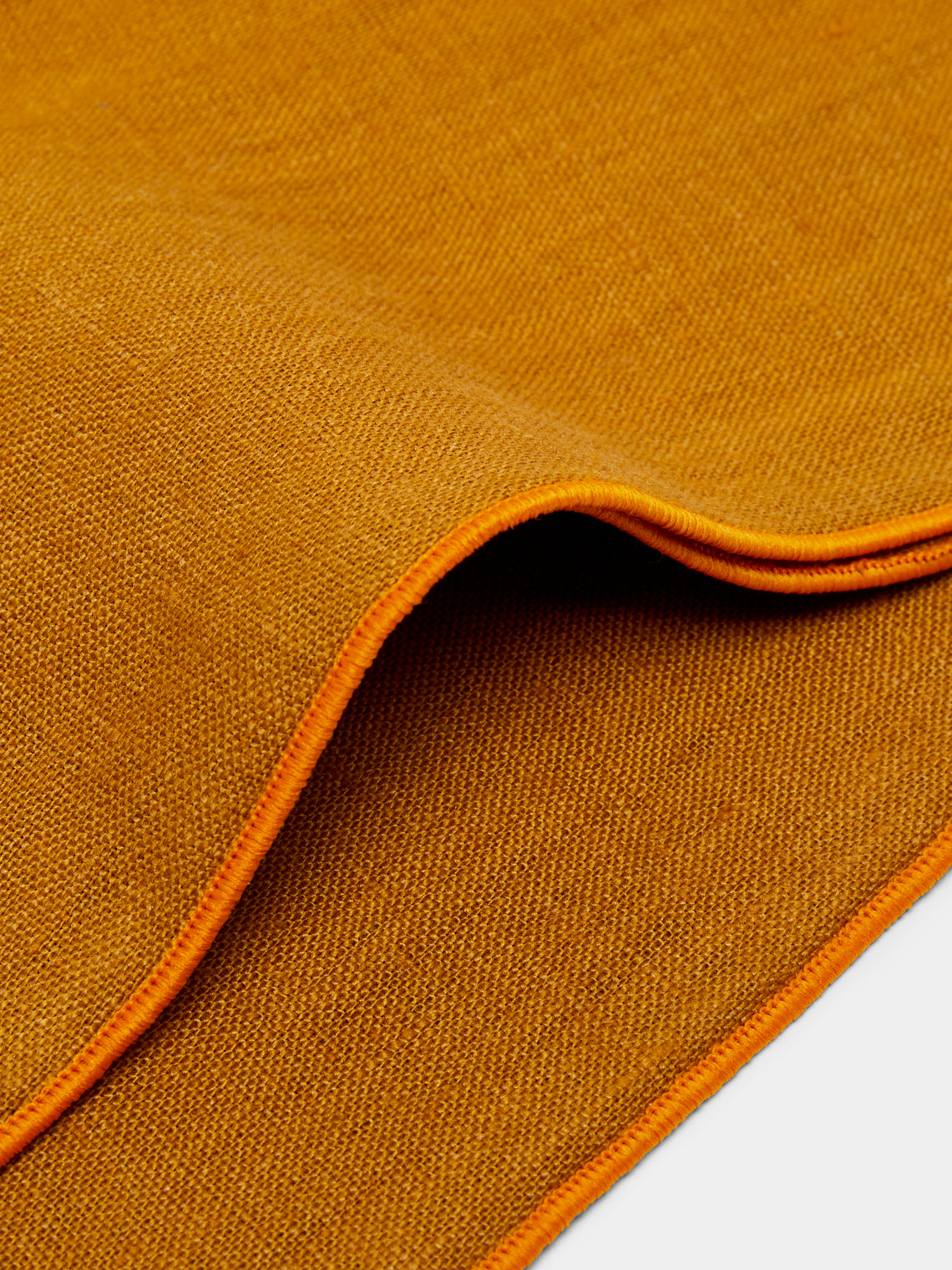 Madre Linen - Hand-Dyed Linen Contrast-Edge Napkins (Set of 4) -  - ABASK