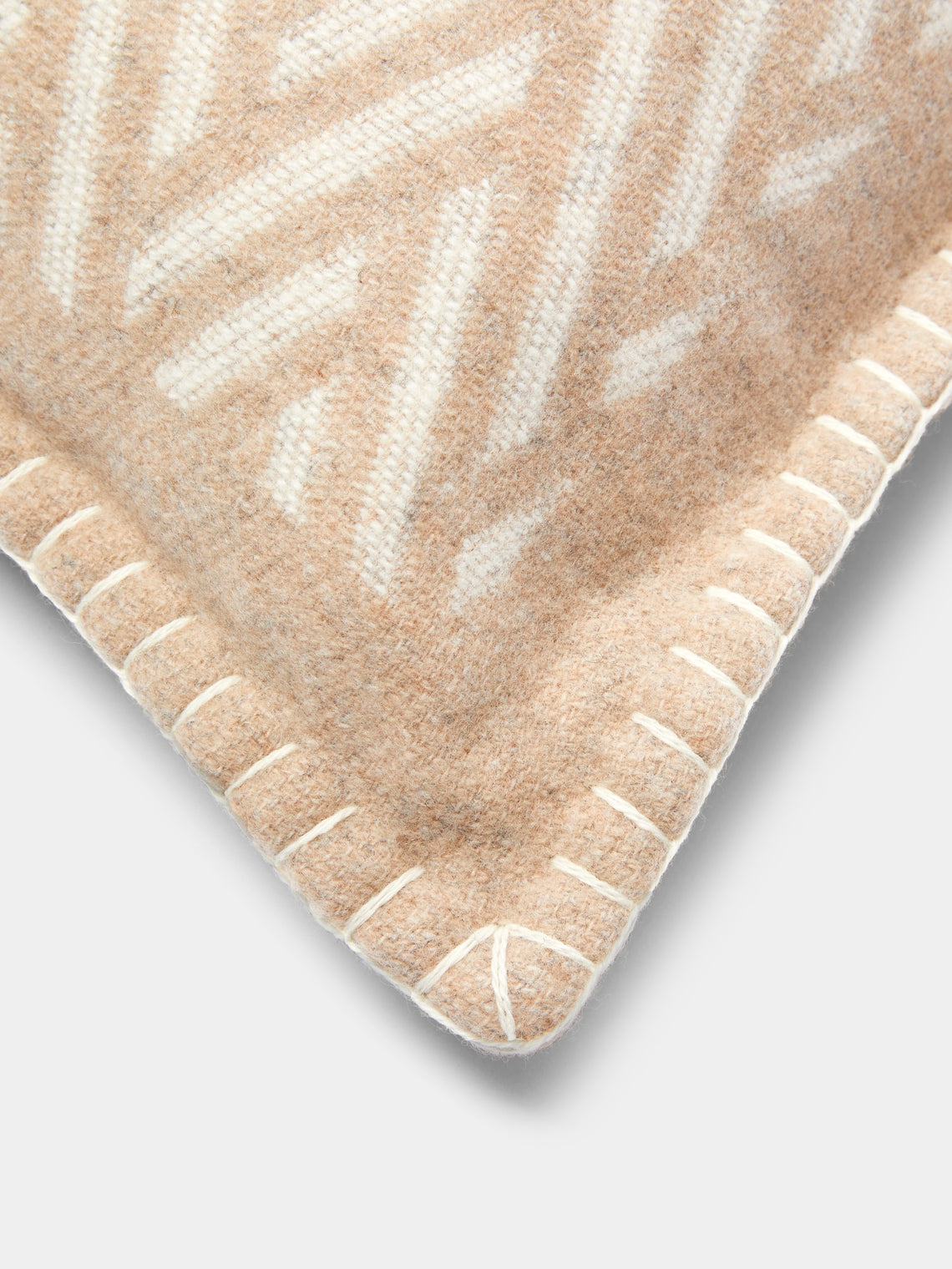 Johnstons of Elgin - Herringbone Jacquard Wool Cushion -  - ABASK