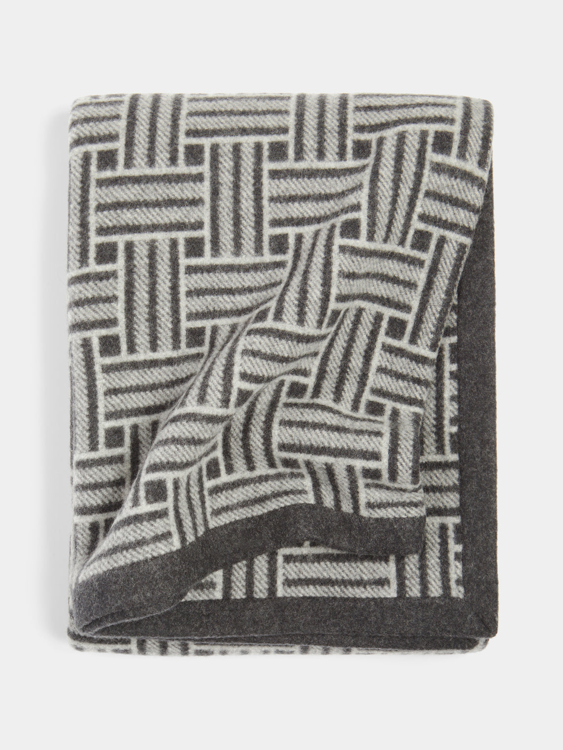 Johnstons of Elgin - Basket Weave Wool Blanket -  - ABASK - 