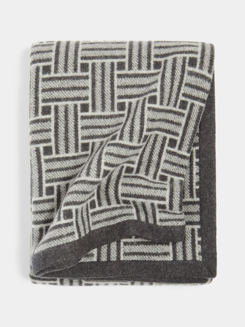 Johnstons of Elgin - Basket Weave Wool Blanket -  - ABASK - 