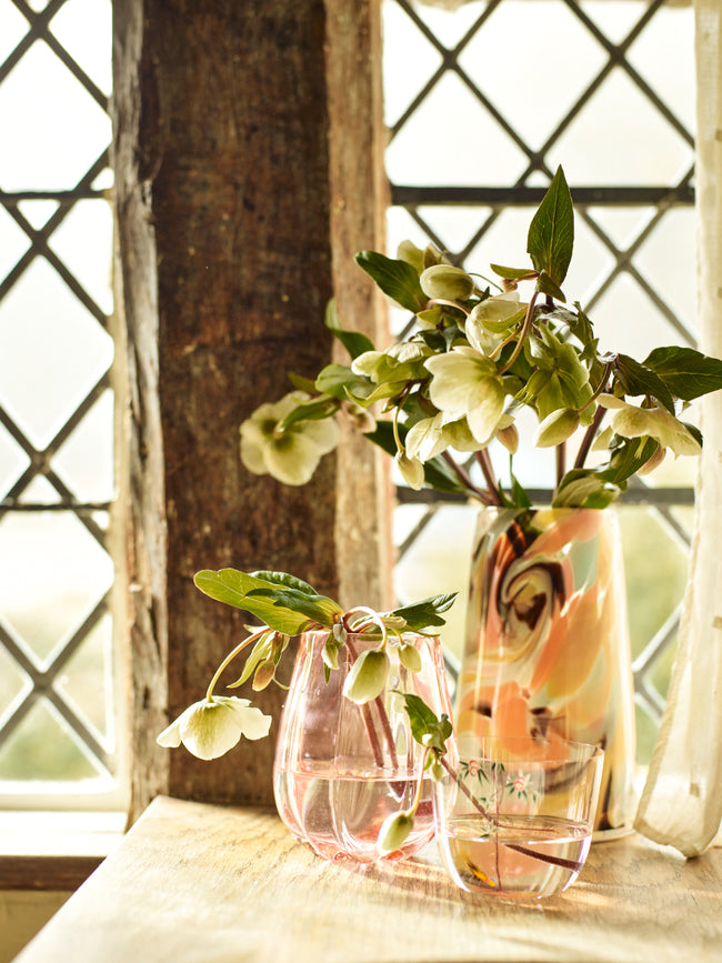 The Glass Studio - Marbled Hand-Blown Glass Vase -  - ABASK