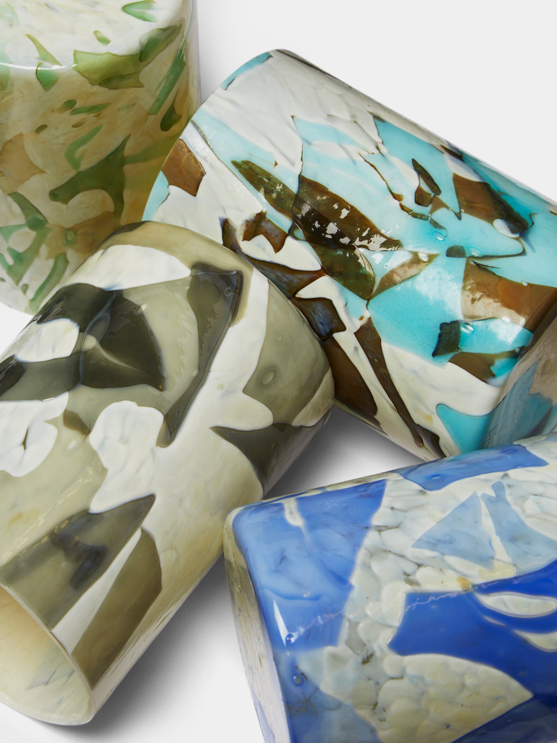 Stories of Italy - Borealis Hand-Blown Murano Glass Tumblers (Set of 6) -  - ABASK