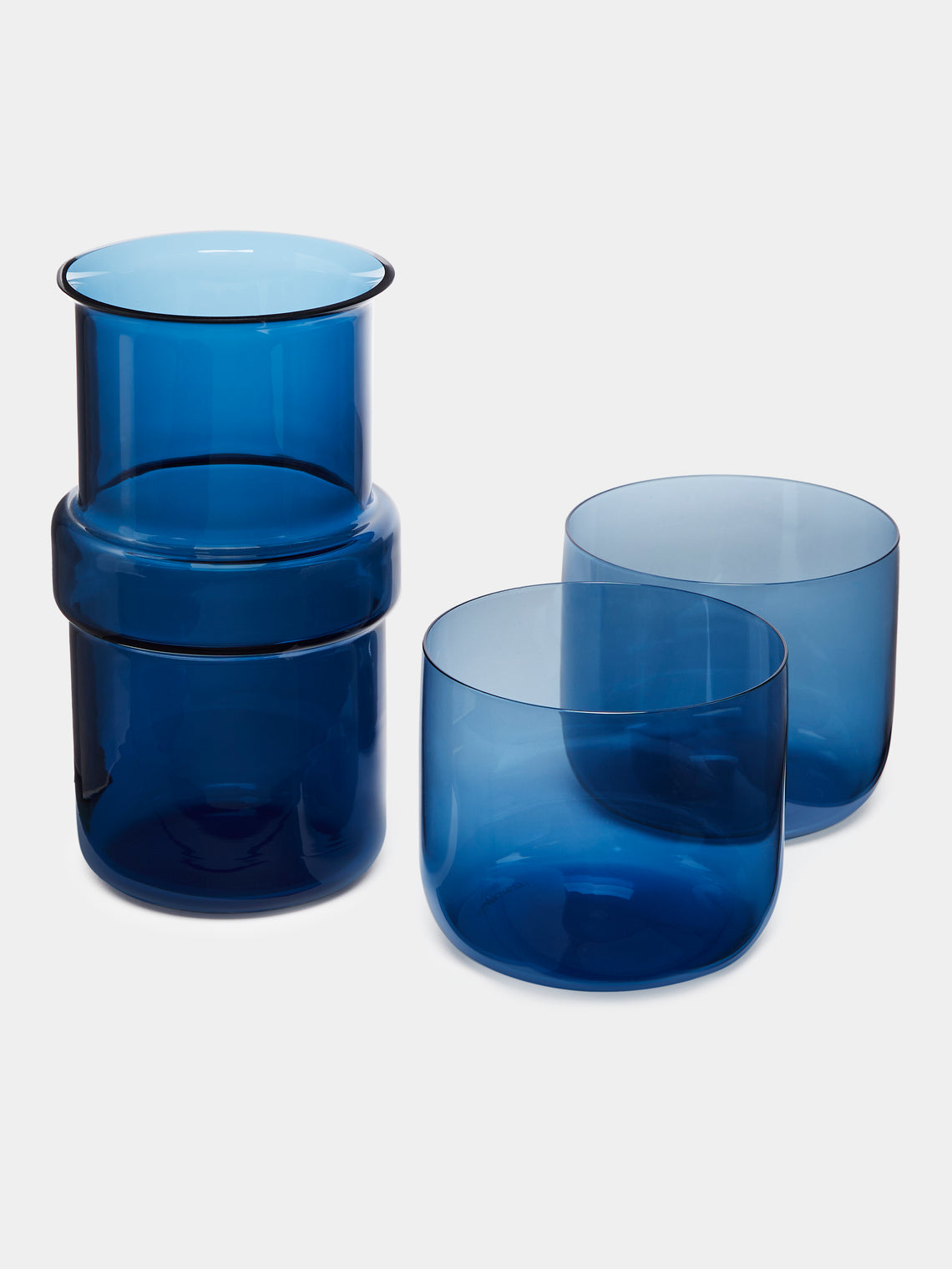 NasonMoretti - Hand-Blown Murano Glasses and Carafe (Set of 3) -  - ABASK