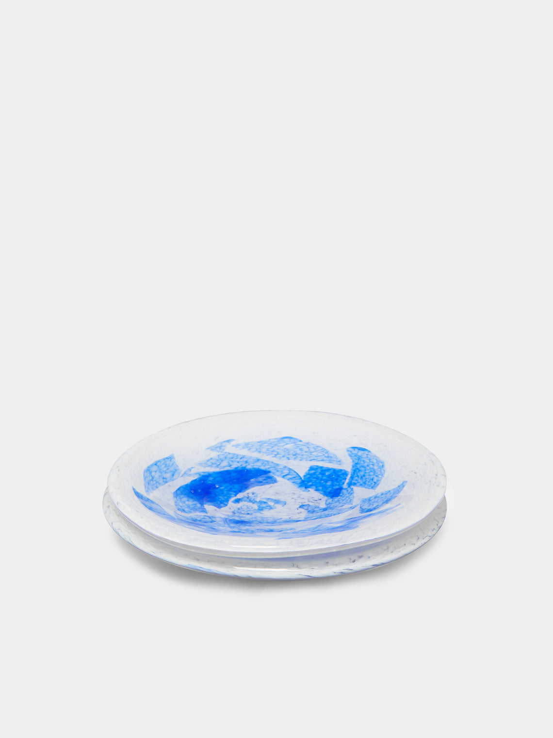 Stories of Italy - Hand-Blown Murano Glass Dessert Plates (Set of 2) -  - ABASK