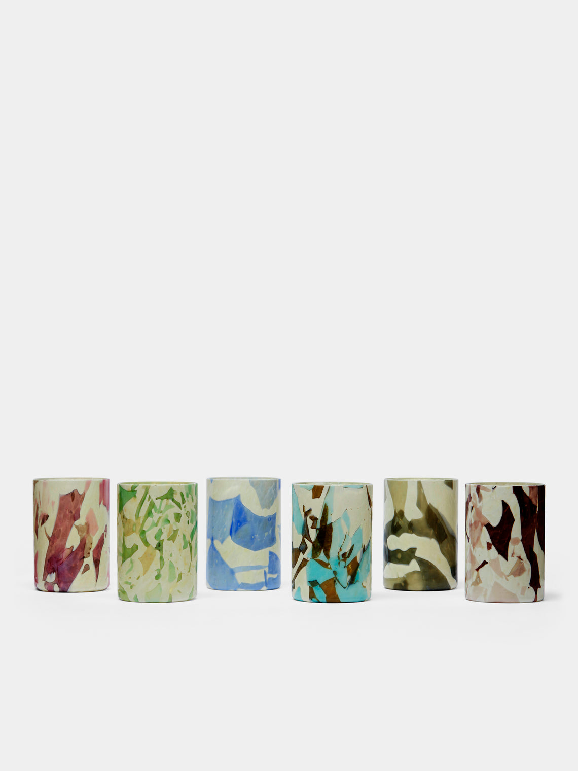 Stories of Italy - Borealis Hand-Blown Murano Glass Tumblers (Set of 6) -  - ABASK