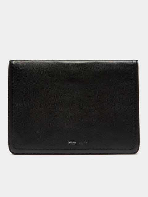 Métier - Metropolitan Leather Laptop Case - Black - ABASK - 