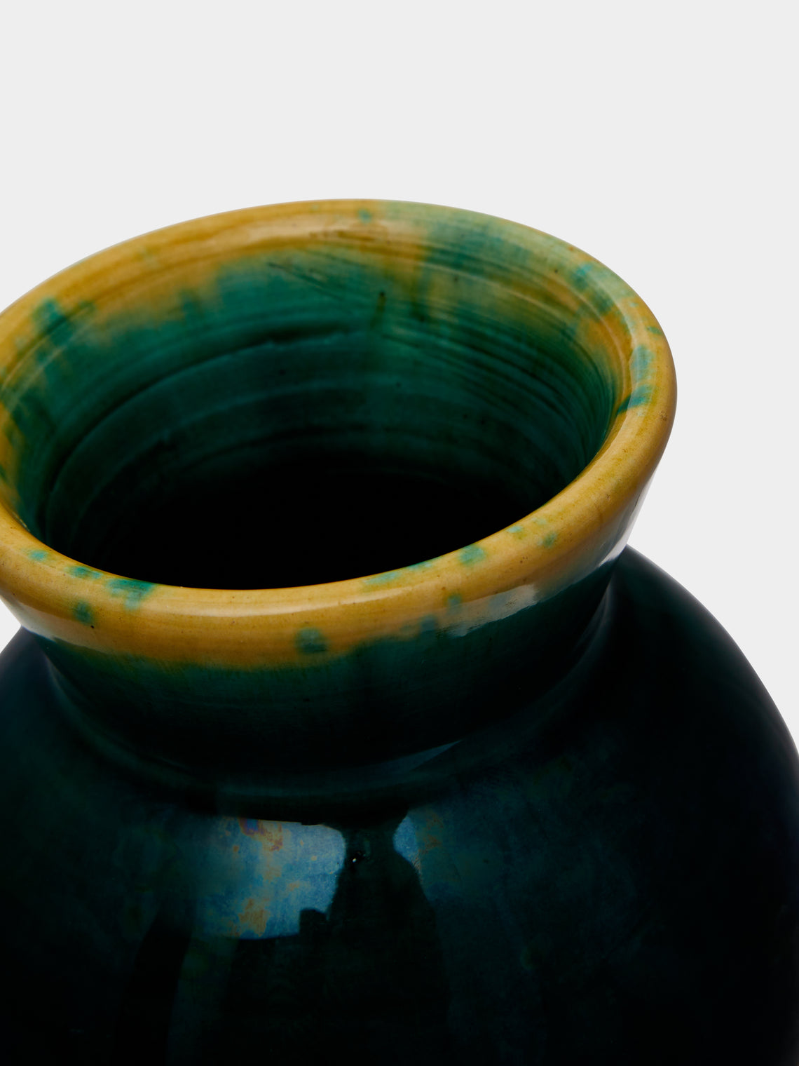 Antique and Vintage - 1950s Accolay Ball Vase - Green - ABASK