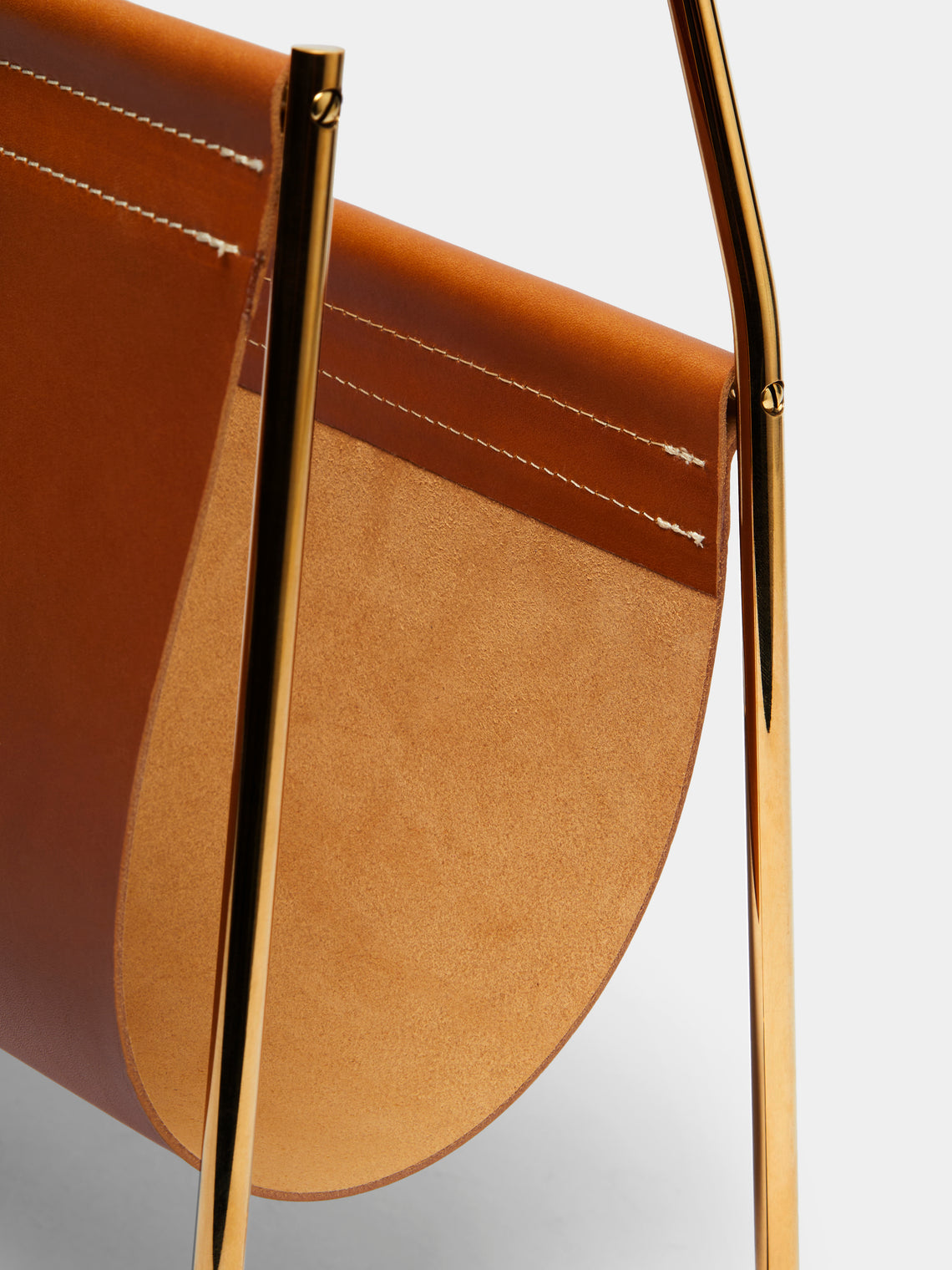 Carl Auböck - Brass and Leather Magazine Rack -  - ABASK