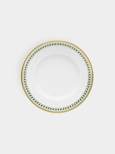 Augarten - Leafed Edge Hand-Painted Porcelain Bread Plate -  - ABASK - 