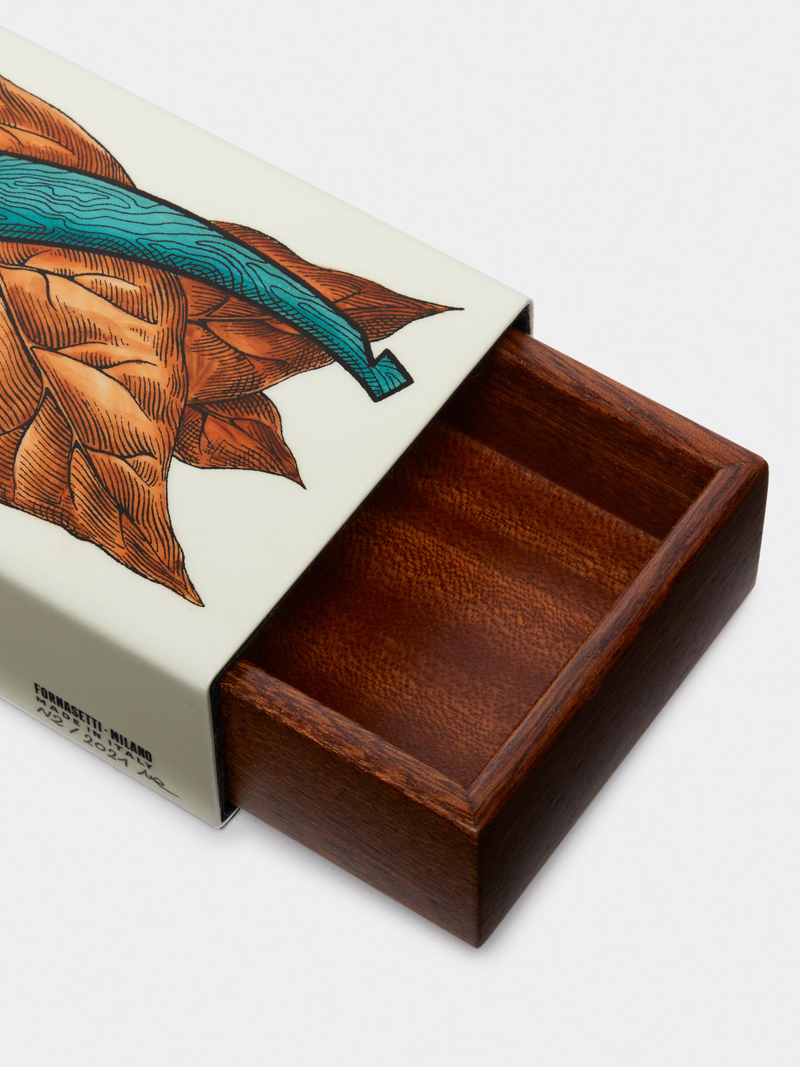 Fornasetti - Sublime Tobacco Italiano Iron and Wood Box -  - ABASK