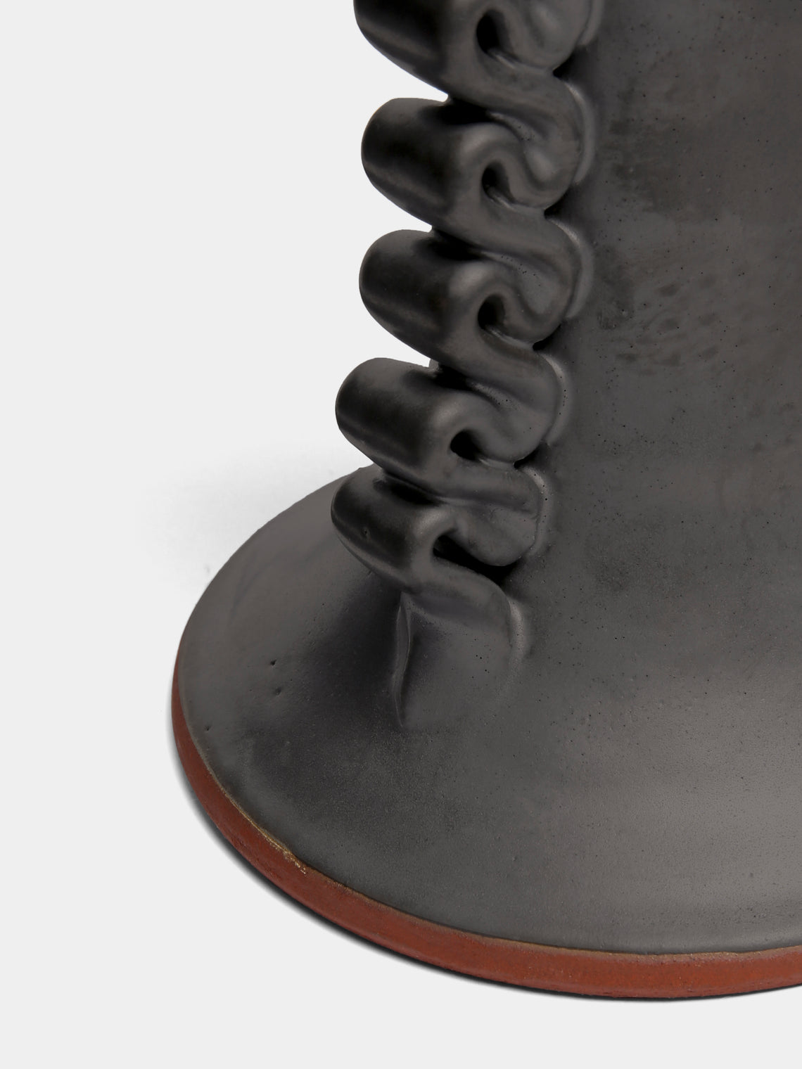Perla Valtierra - Ribete Hand-Glazed Ceramic Medium Candle Holder -  - ABASK