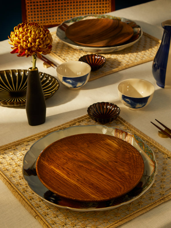 Antonis Cardew - Hand-Turned Oak Wood Dinner Plate -  - ABASK