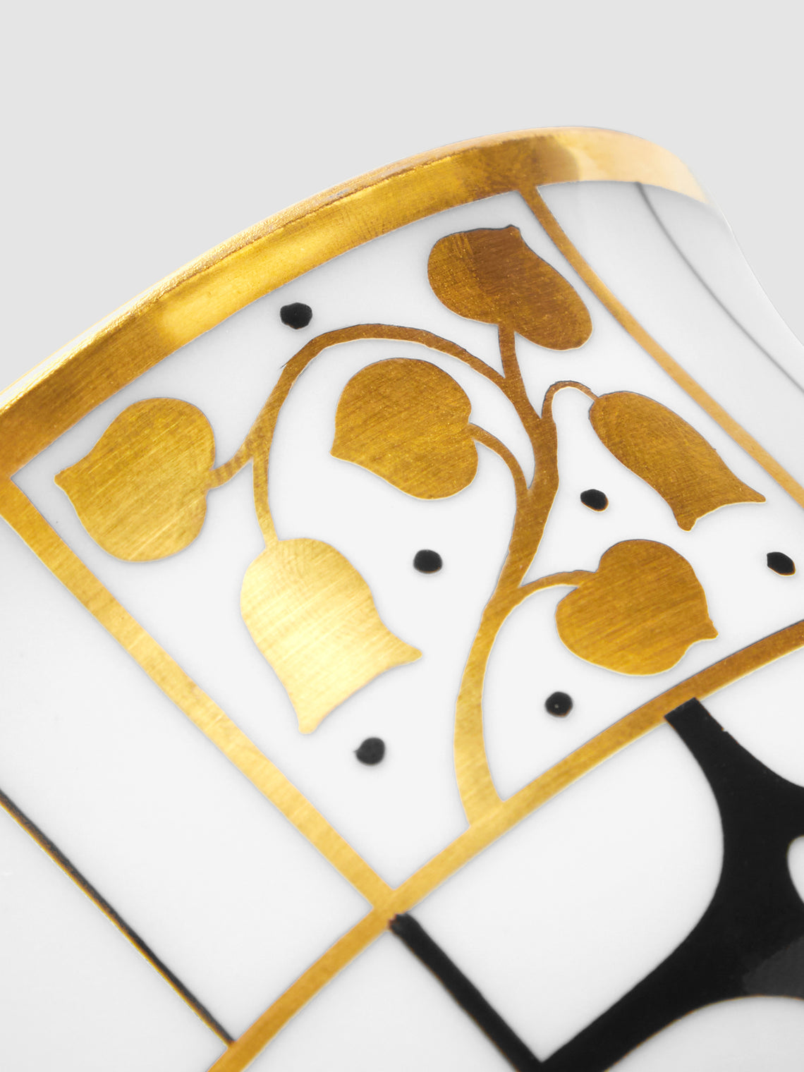 Augarten - Déco Vienne Hand-Painted Porcelain Coffee Cup and Saucer - ABASK