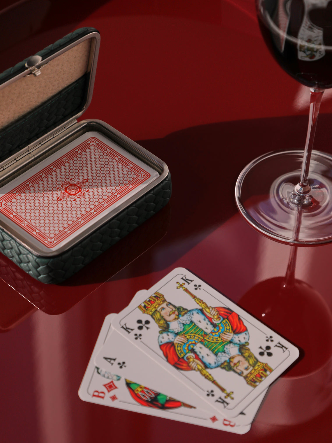 F. Hammann - Leather Playing Cards Set -  - ABASK
