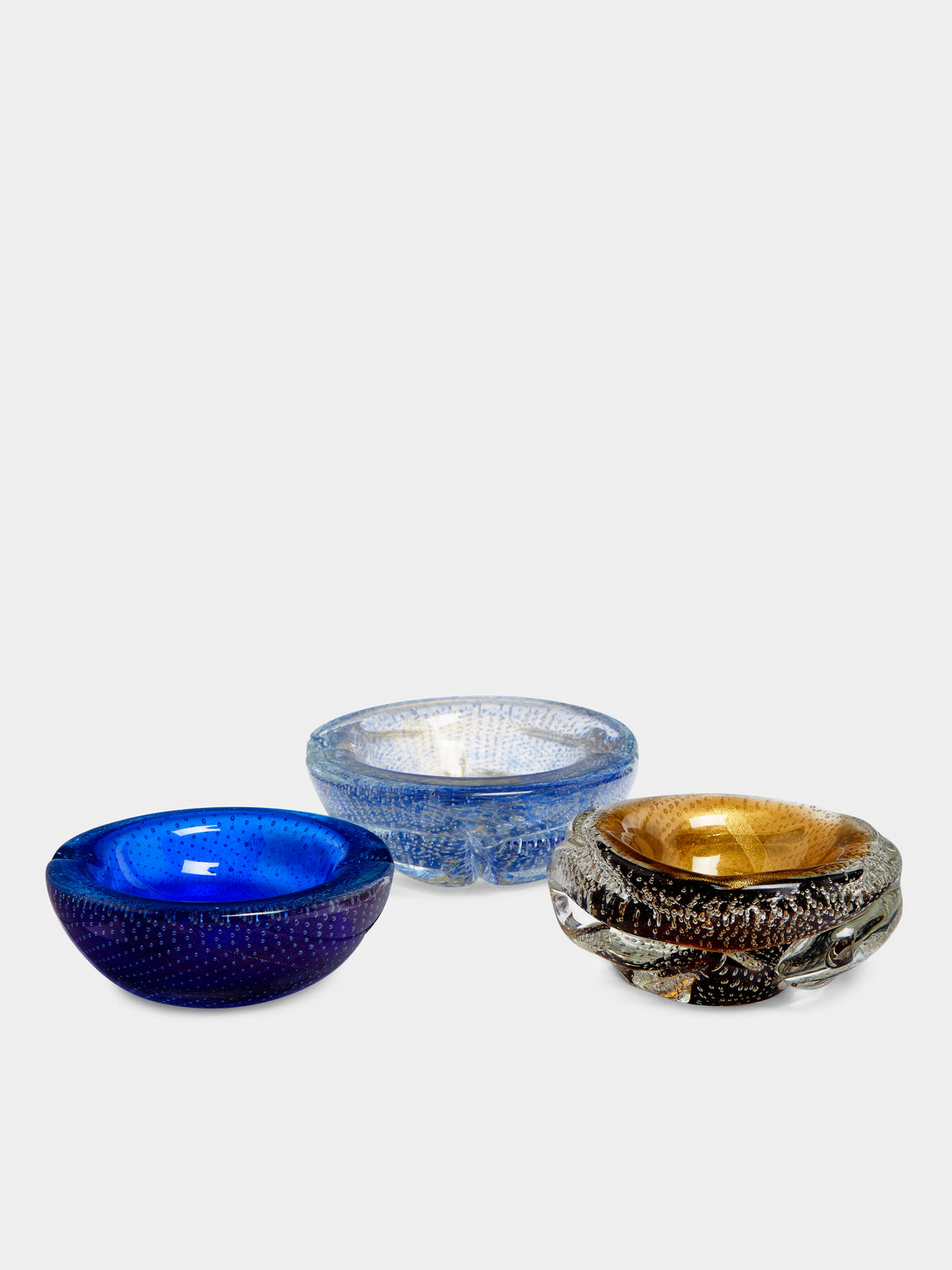 Antique and Vintage - 1950s Bullicante Murano Glass Ashtray (Set of 3) -  - ABASK - 