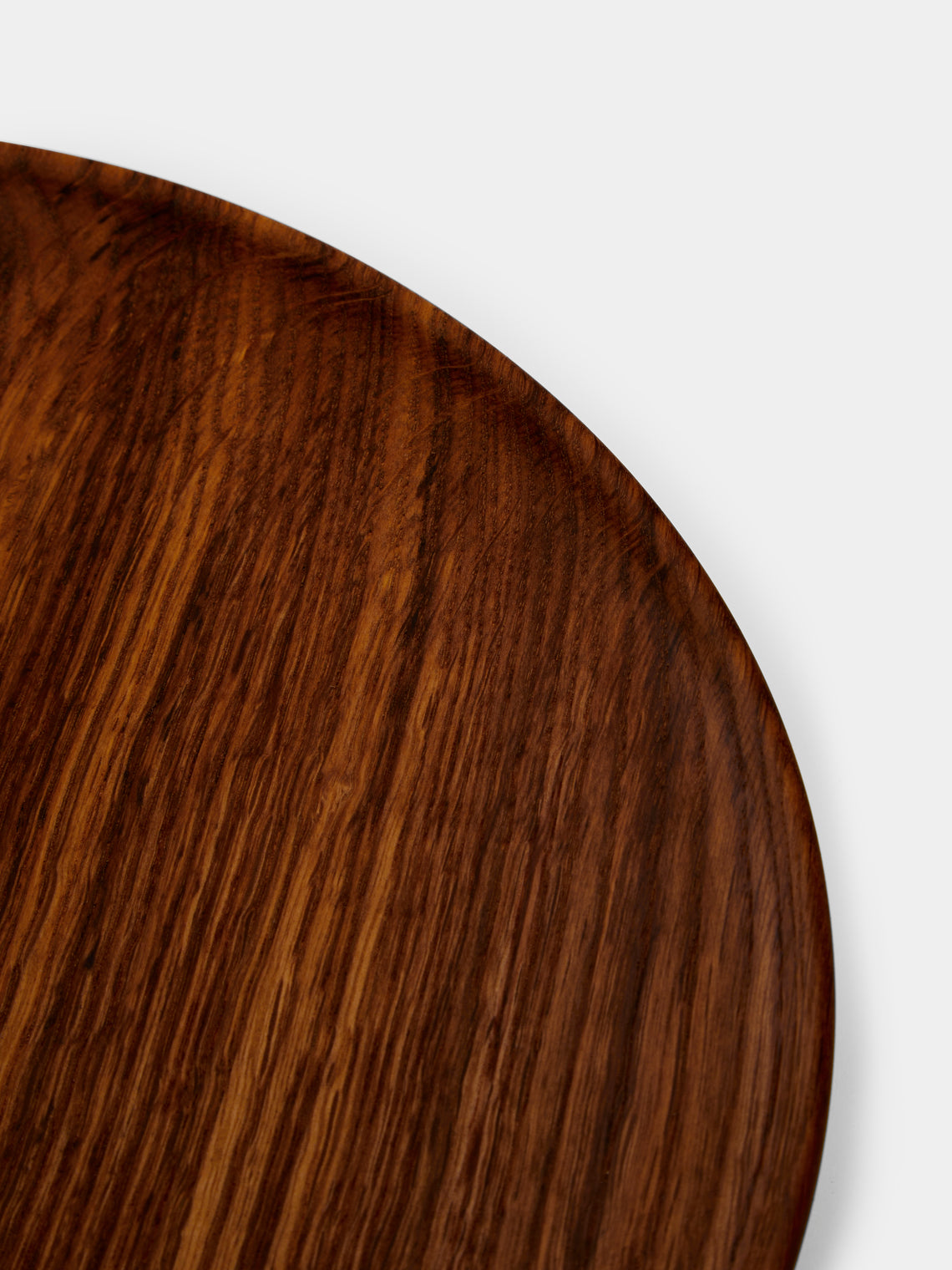 Antonis Cardew - Hand-Turned Brown Oak Large Plate - Brown - ABASK