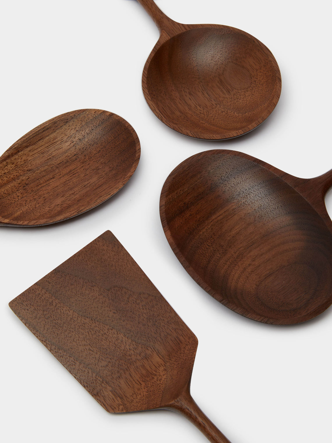 Jaejin Choi - Hand-Carved Walnut Mixed Utensils (Set of 4) -  - ABASK