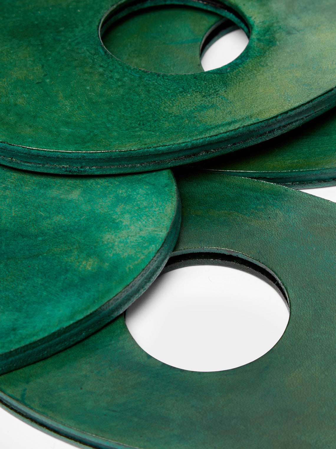 Peter Speliopoulos Projects - Hand-Stained Leather Napkin Rings (Set of 4) -  - ABASK
