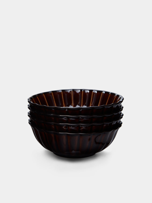 Kaneko Kohyo - Giyaman Urushi Ceramic Shallow Bowls (Set of 4) -  - ABASK