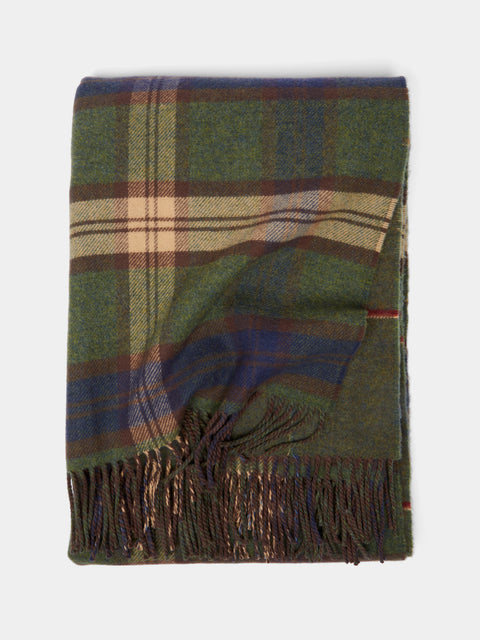 Johnstons of Elgin - Double-Faced Wool Check Blanket - Green - ABASK - 