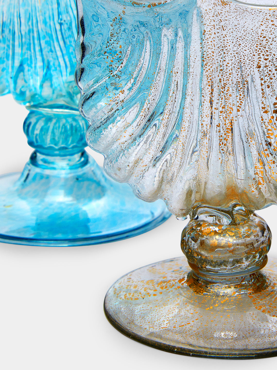 Antique and Vintage - 1950s Salviati & Co Murano Glass Compotes (Set of 2) -  - ABASK