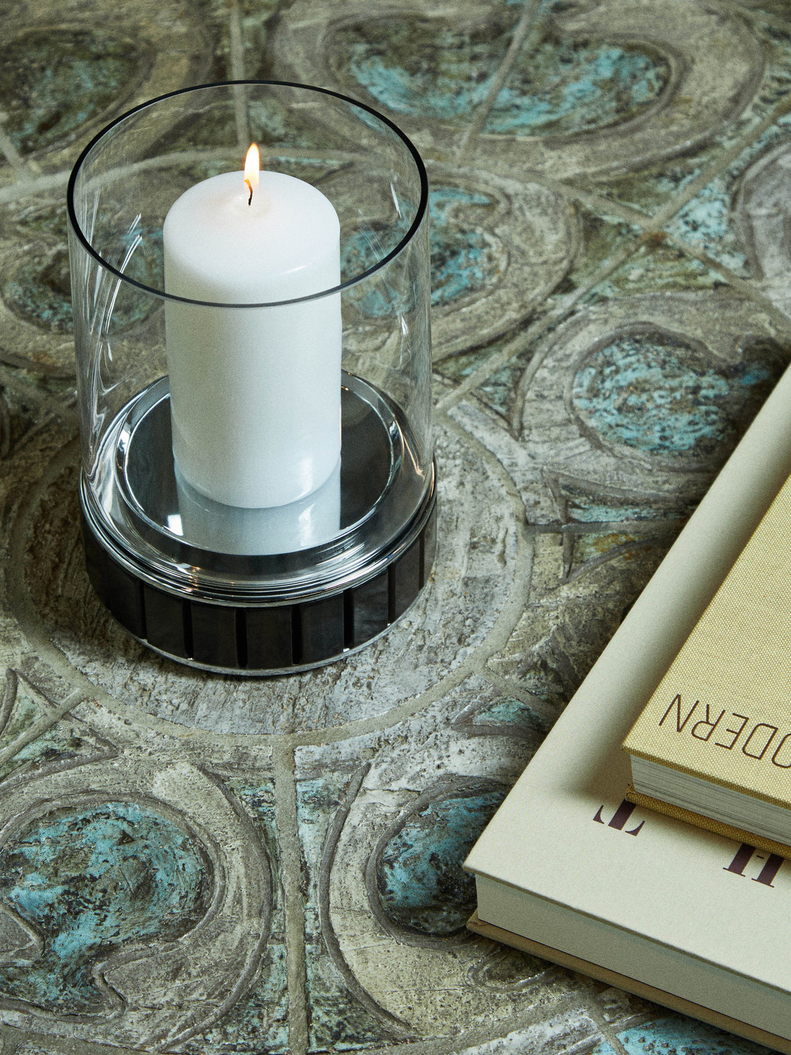 Lorenzi Milano - Ebony and Glass Large Candle Holder -  - ABASK