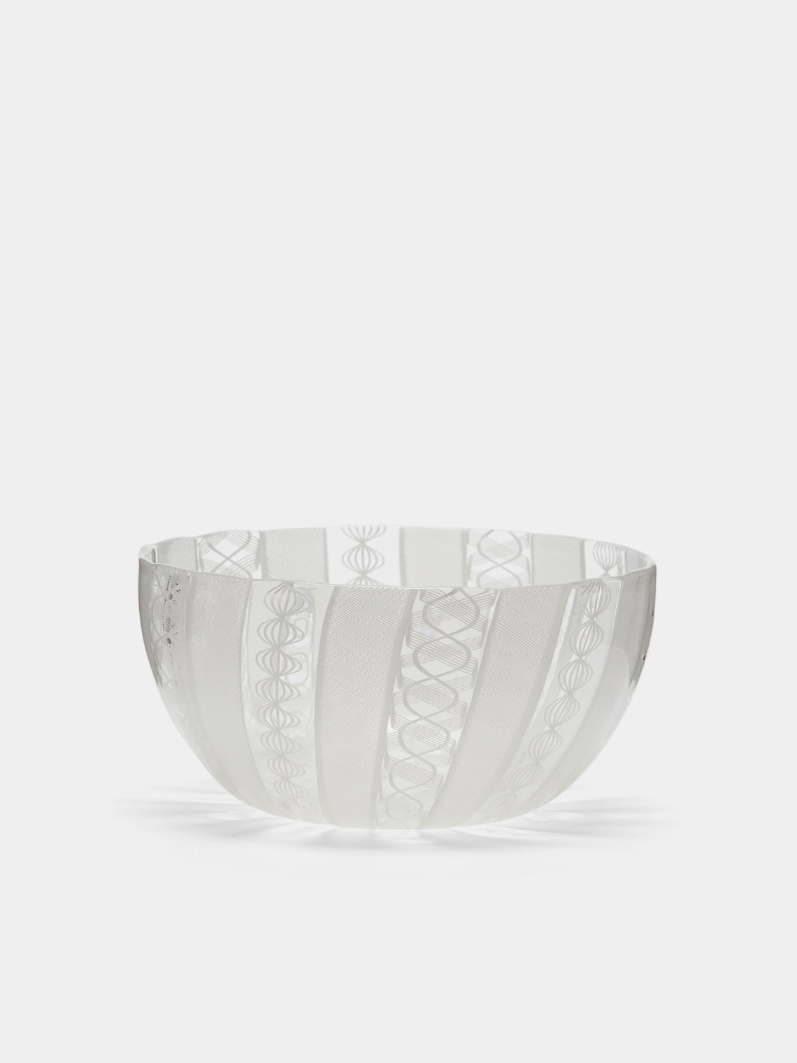 Antique and Vintage - 1950s Venini Ritortoli Bowl - White - ABASK - 