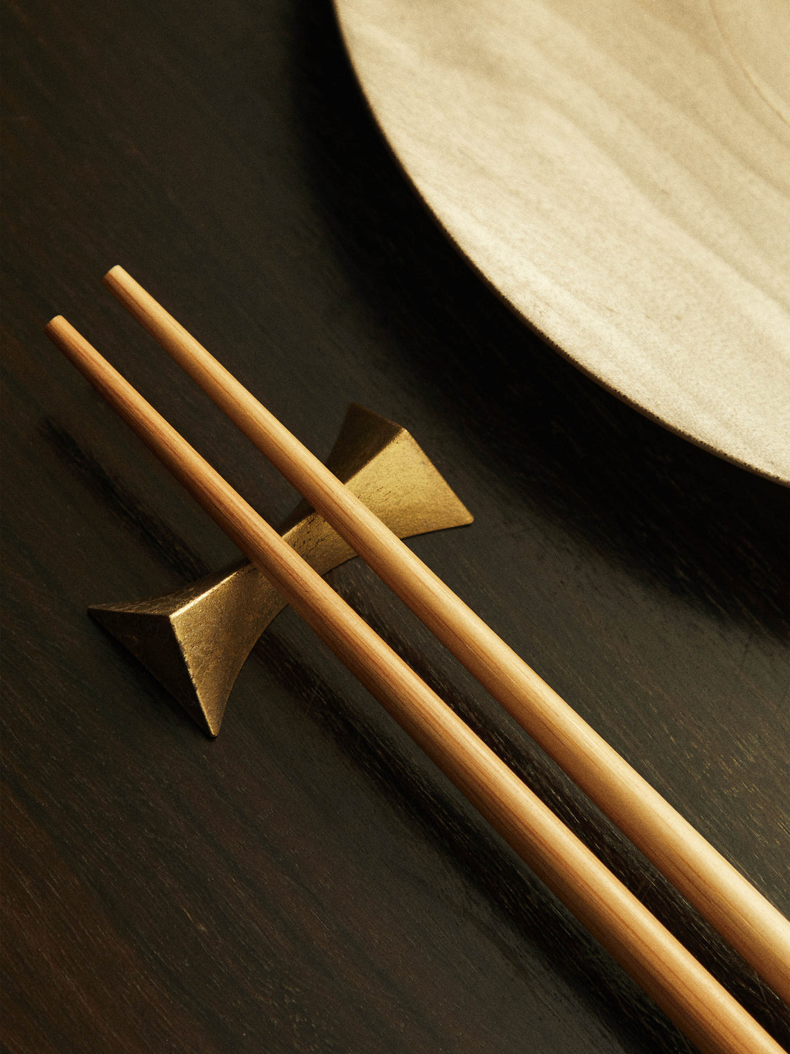 Futagami - Brass Chopstick Rests (Set of 4) - Gold - ABASK