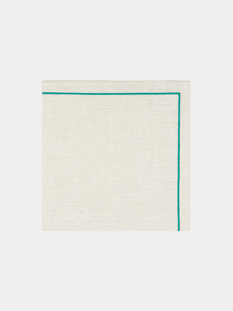 Los Encajeros - Vega Embroidered Linen Napkins (Set of 4) -  - ABASK - 