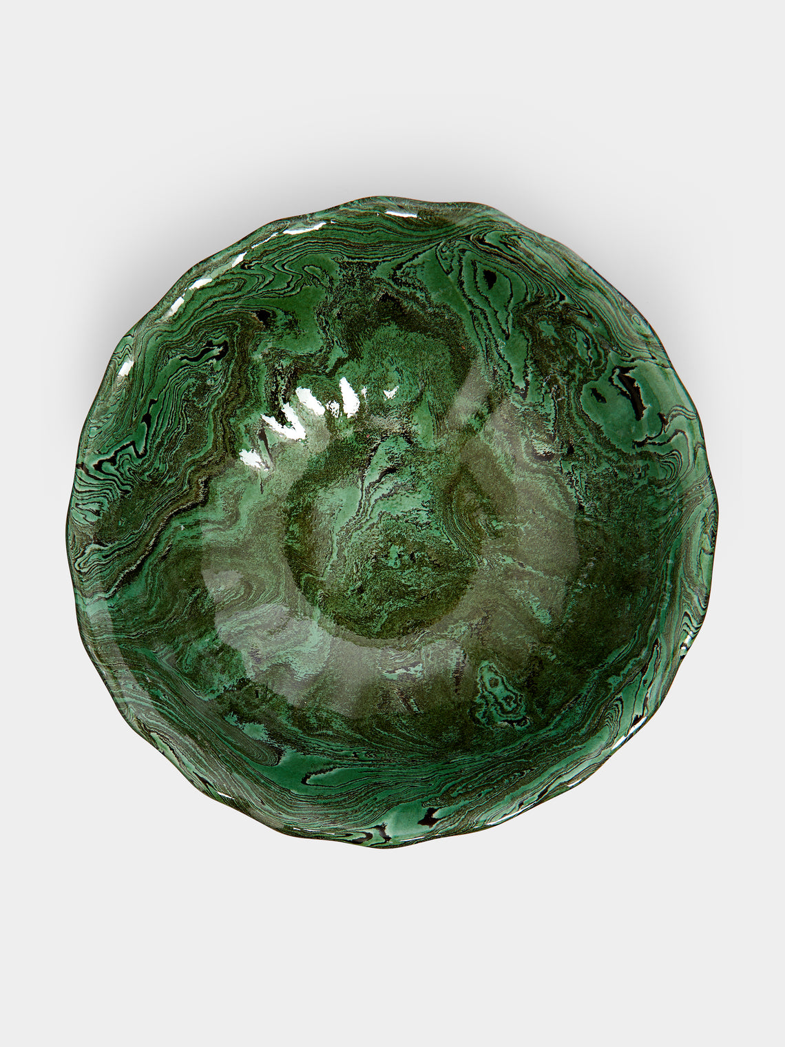 Atelier Saint-André Perrin - Marbled Ceramic Serving Bowl -  - ABASK