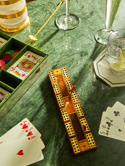 Antique and Vintage - 1950s Silver Cards and Cribbage Set -  - ABASK