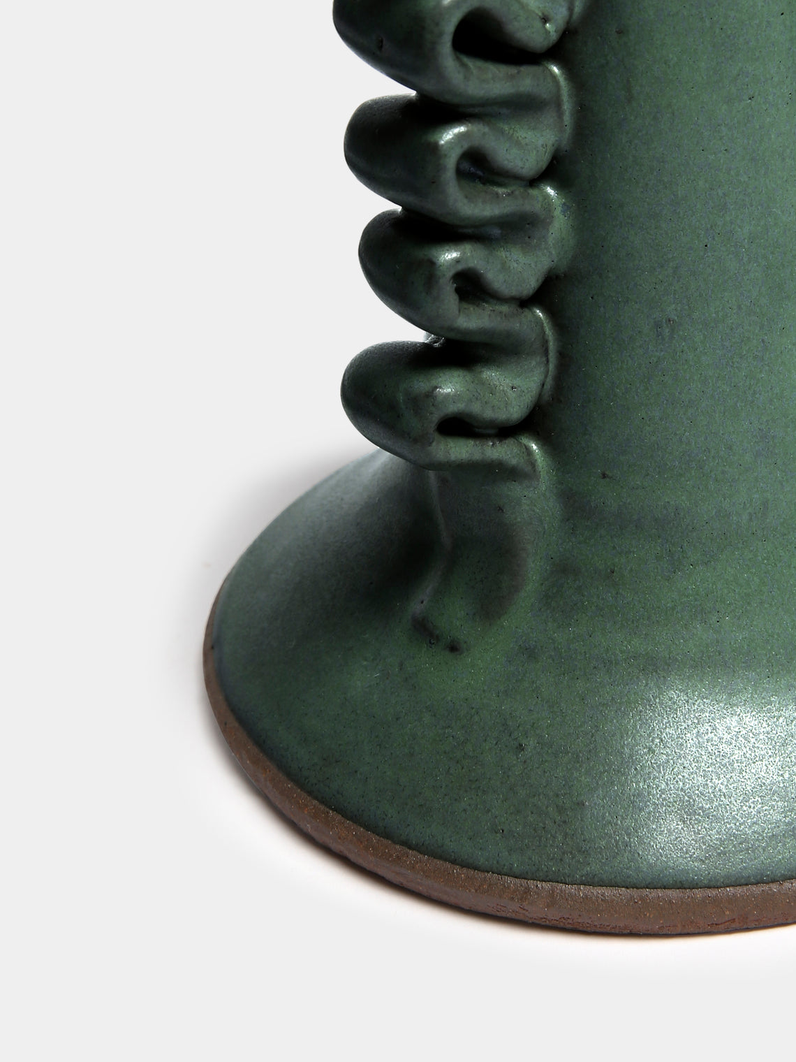 Perla Valtierra - Ribete Hand-Glazed Ceramic Small Candle Holder -  - ABASK