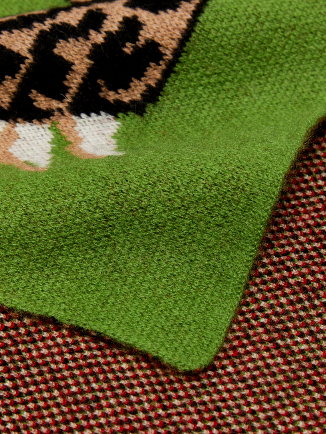 Saved NY - Tiger Rug Cashmere Blanket - Green - ABASK