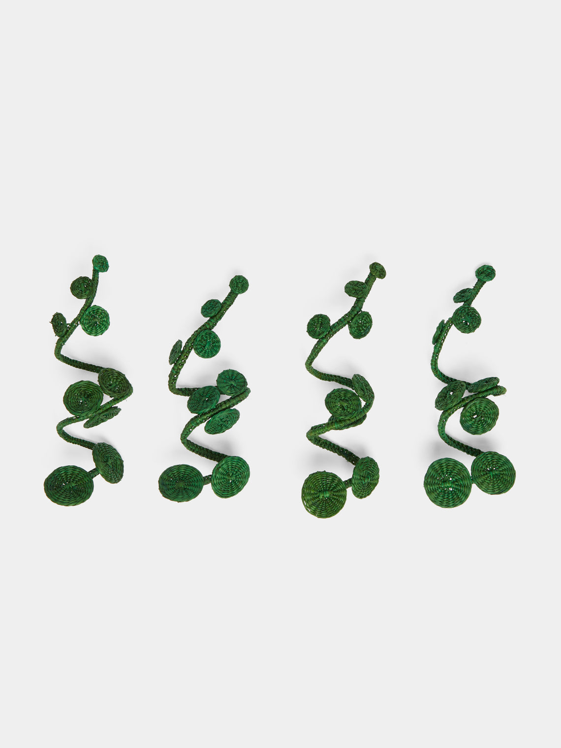 Artesanías del Atlántico - Ginger Handwoven Palm Napkin Rings (Set of 4) -  - ABASK