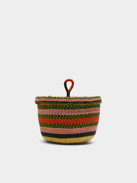 Baba Tree - Banasco Handwoven Elephant Grass Lidded Basket - Multiple - ABASK