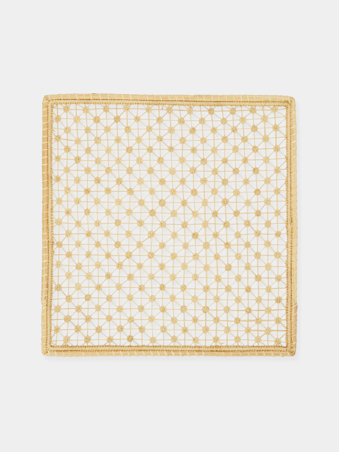 Artesanías del Atlántico - Nudilio Flower Handwoven Palm Placemats (Set of 4) -  - ABASK - 