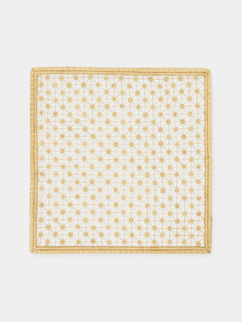 Artesanías del Atlántico - Nudilio Flower Handwoven Palm Placemats (Set of 4) -  - ABASK - 