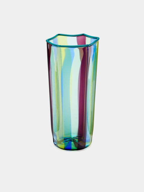 Antique and Vintage - 1970s Murano Hexagonal Glass (Set of 6) - Green - ABASK - 