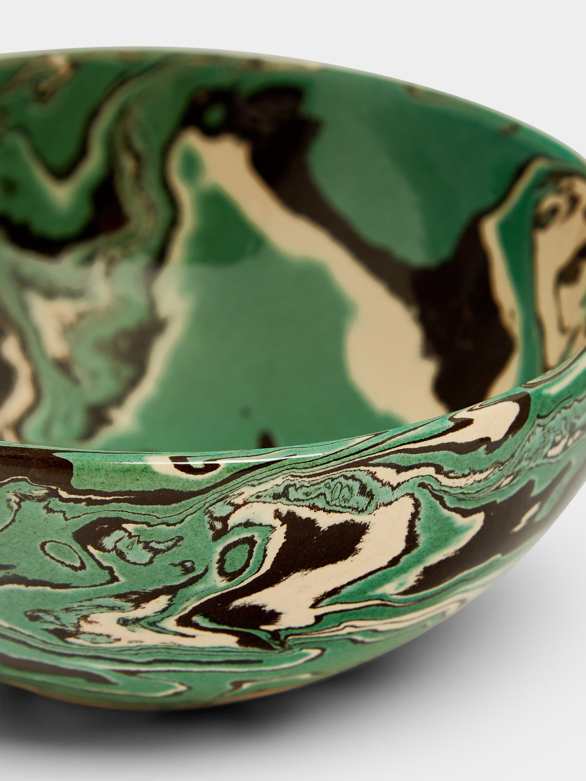 Atelier Saint-André Perrin - Marbled Ceramic Serving Bowl -  - ABASK