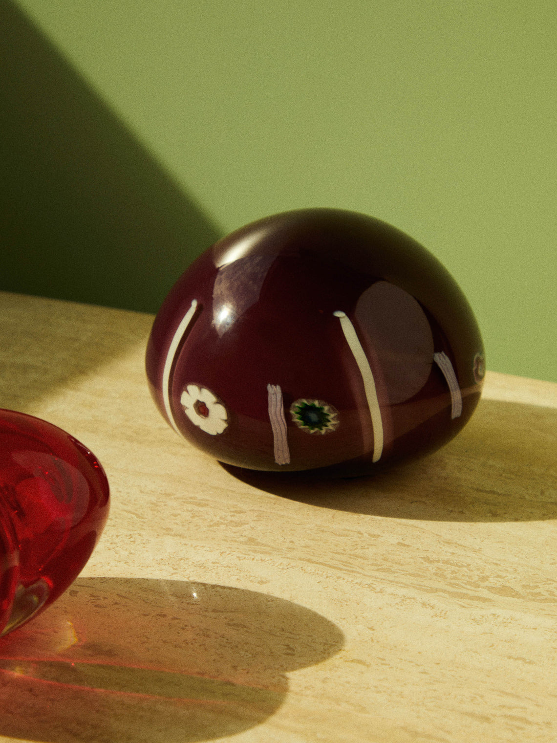 Giberto - Hand-Blown Murano Glass Paperweight - Purple - ABASK