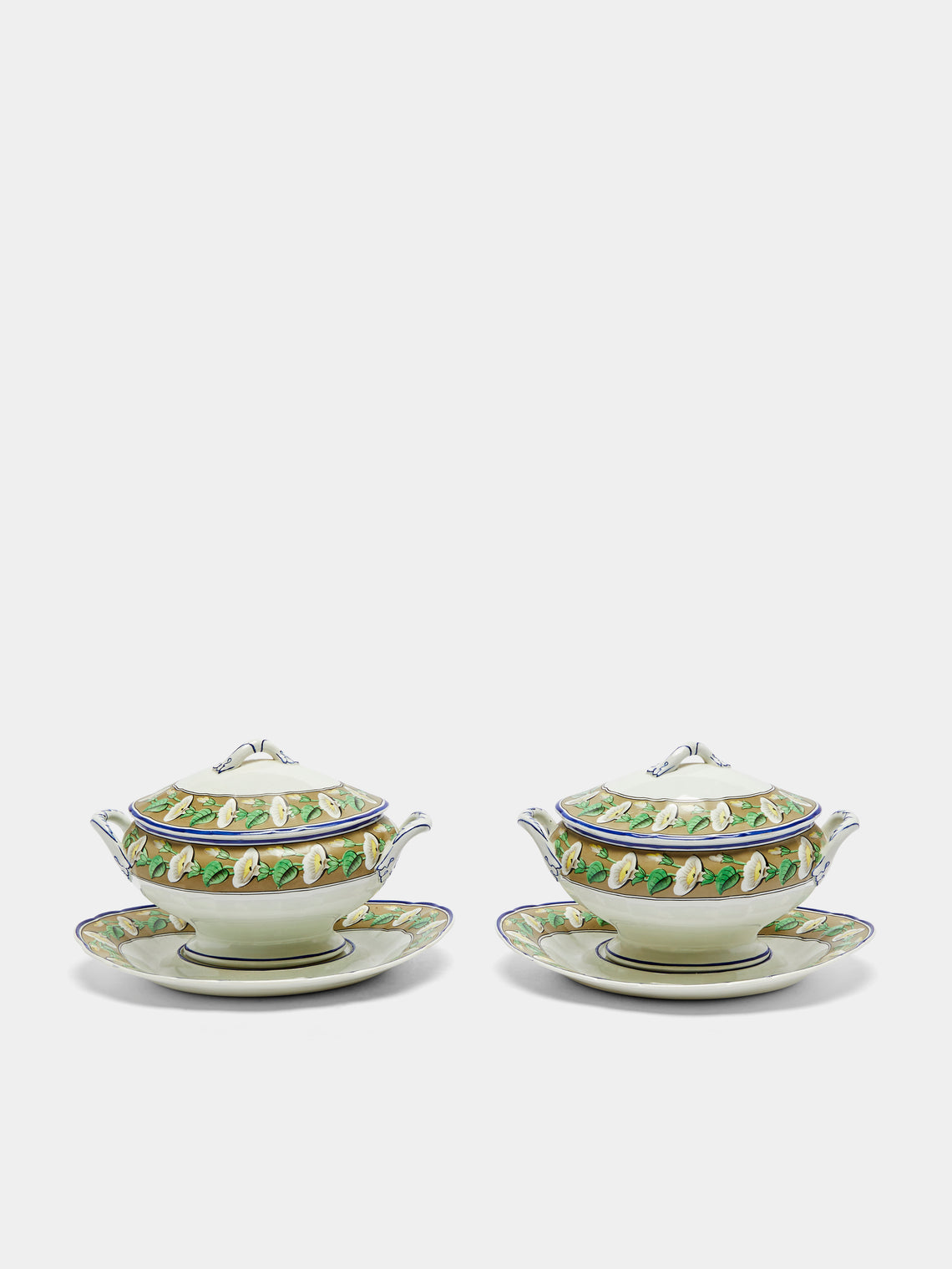 Antique and Vintage - 1830 Wedgwood Creamware Sauce Tureens (Set of 2) -  - ABASK
