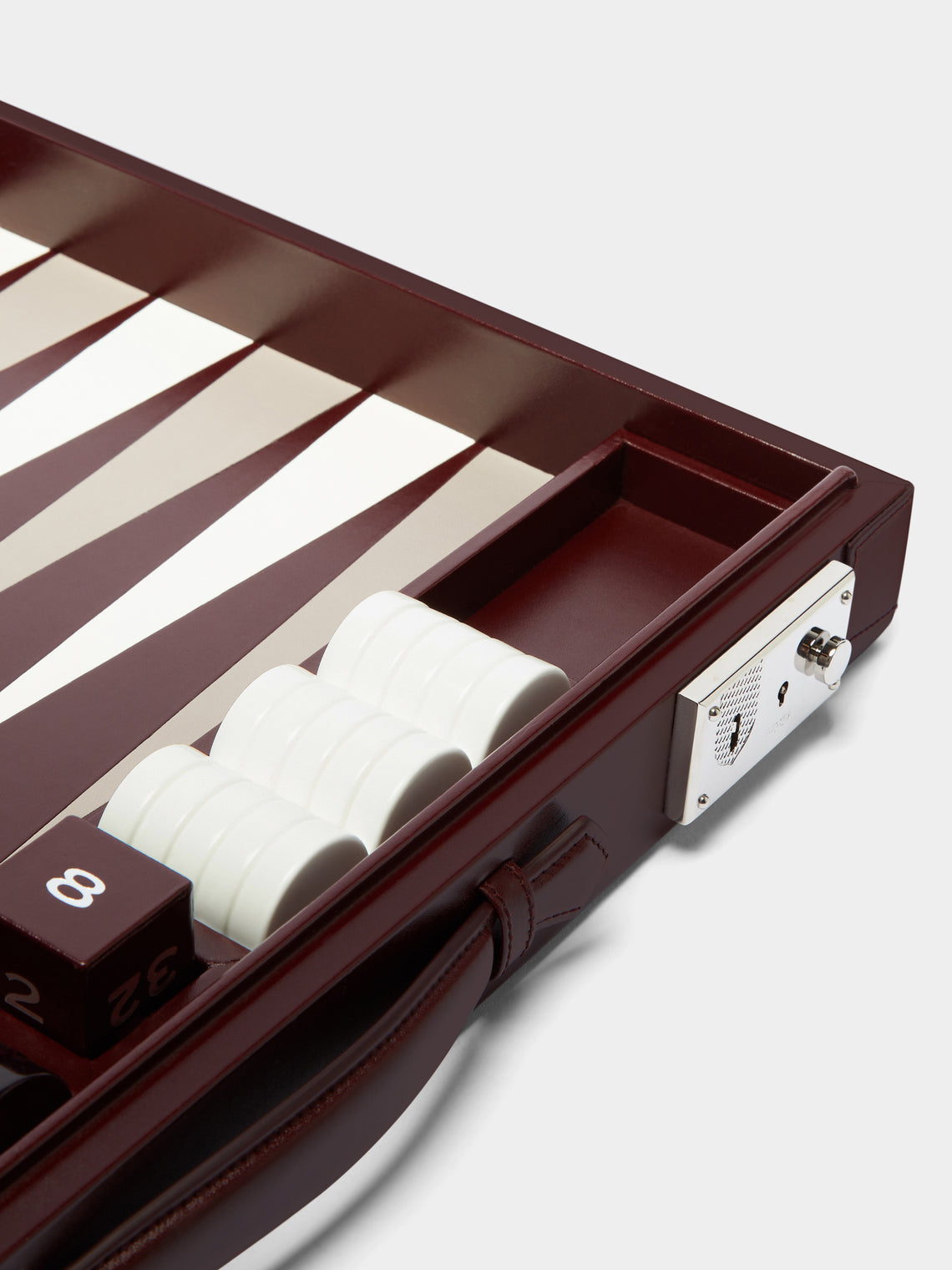 Asprey - Hanover Leather Medium Backgammon Set -  - ABASK