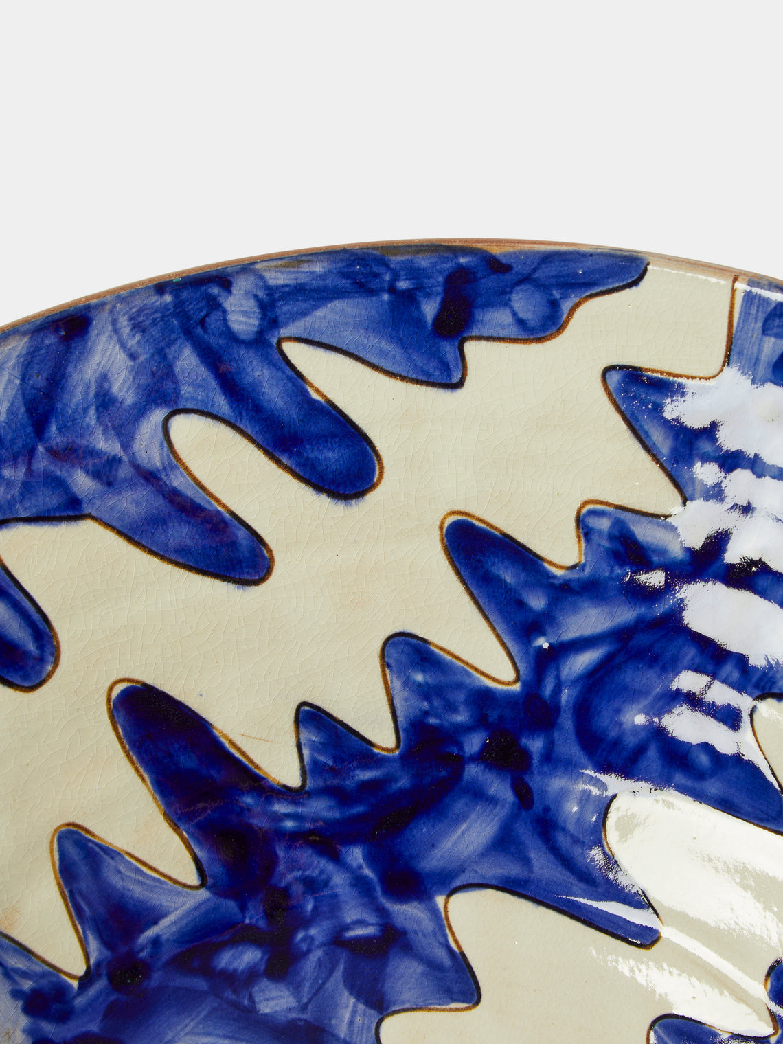 Anut Cairo - Stencil Hand-Painted Ceramic Serving Bowl -  - ABASK