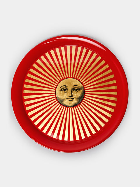 Fornasetti - Sole Raggiante Iron Tray - Red - ABASK - 