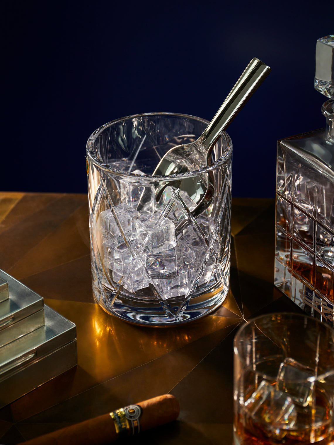 Waterford - Cluin Hand-Etched Crystal Ice Bucket with Scoop -  - ABASK