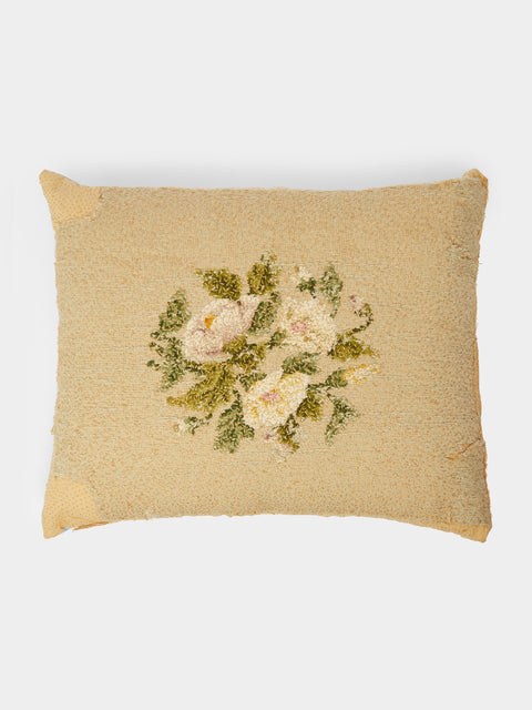 By Walid - 19th-Century Needlepoint Wool Cushion -  - ABASK - 