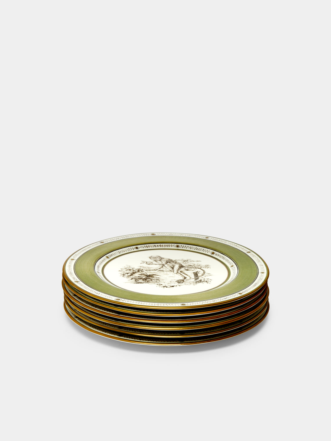 Laboratorio Paravicini - Monkeys Ceramic Dessert Plates (Set of 6) -  - ABASK