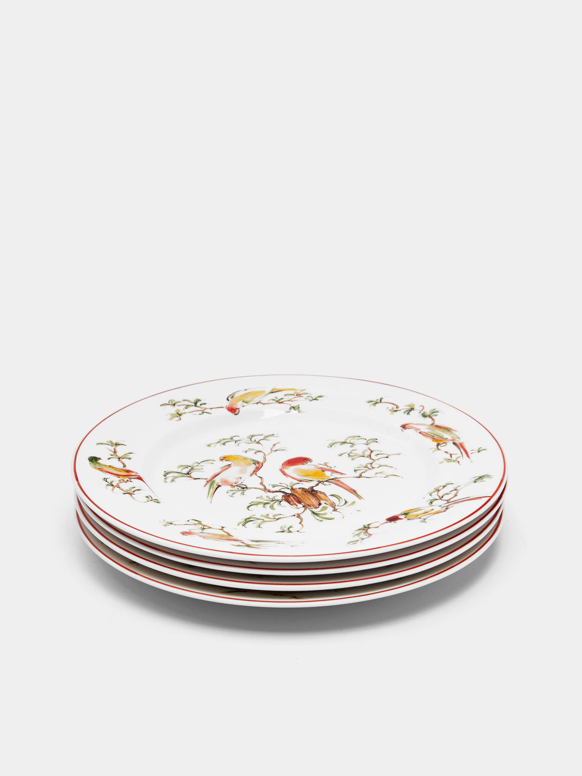 Laboratorio Paravicini - Pappagallini Ceramic Dinner Plates (Set of 4) -  - ABASK
